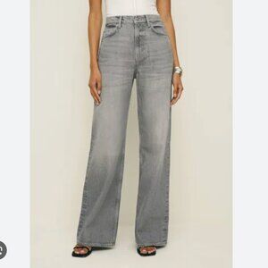 Reformation Cary High Rise Slouchy Wide Leg Jeans - Nixie Gray - Size 28 - NWOT